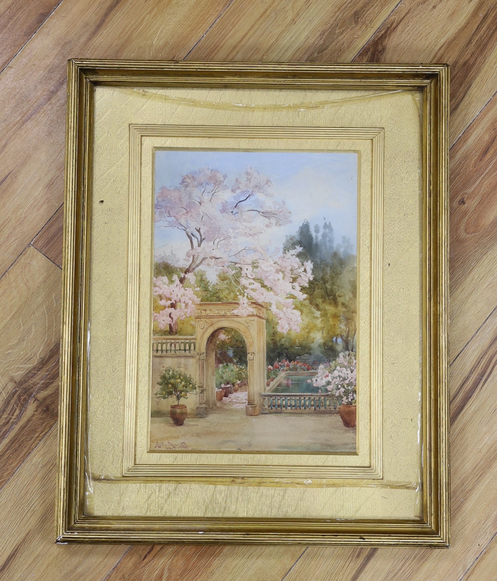 A. Wallace Remington, 'Japanese Magnolia', signed and dated, 34 x 24cm